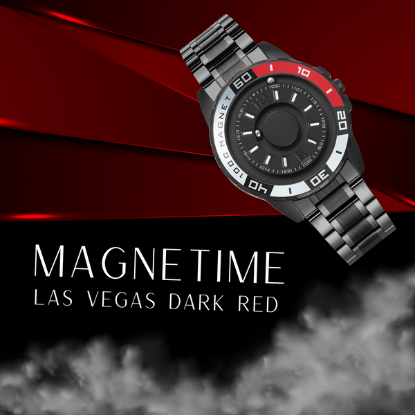 MAGNETIME - Las Vegas Dark Red Férfi 40mm