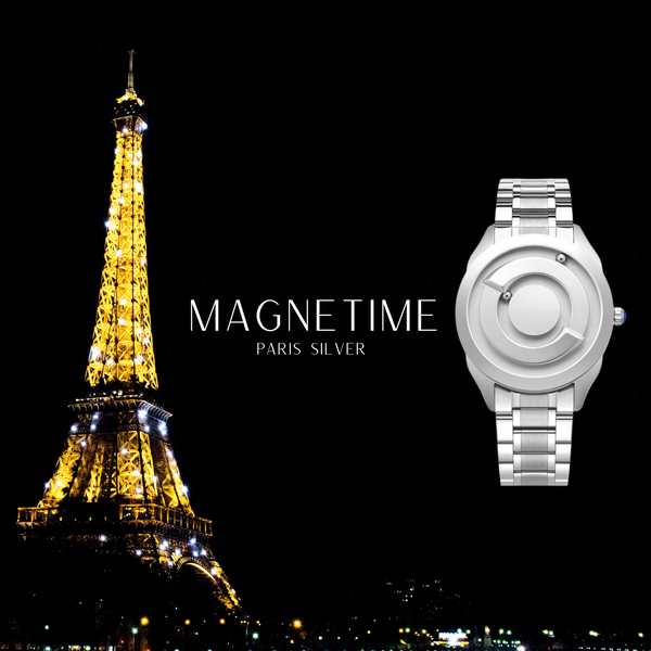 MAGNETIME - Paris Silver Quartz Férfi 41mm