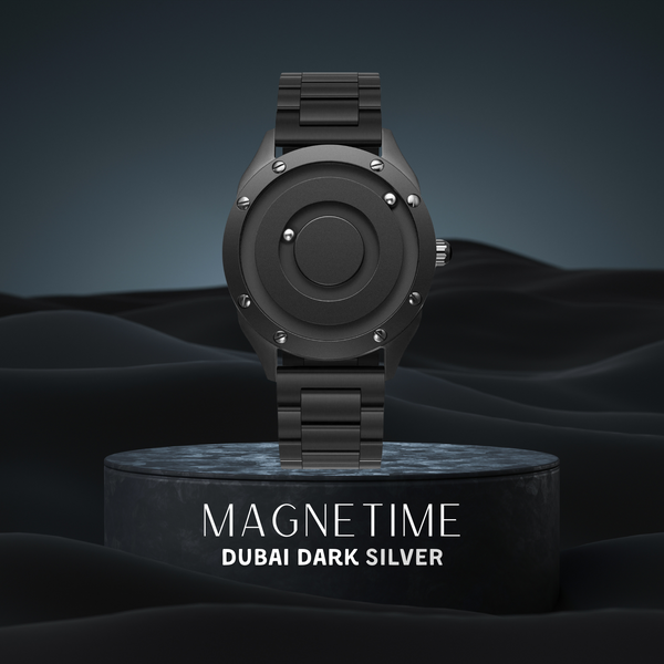 MAGNETIME - Dubai Dark Silver Quartz Férfi 40mm