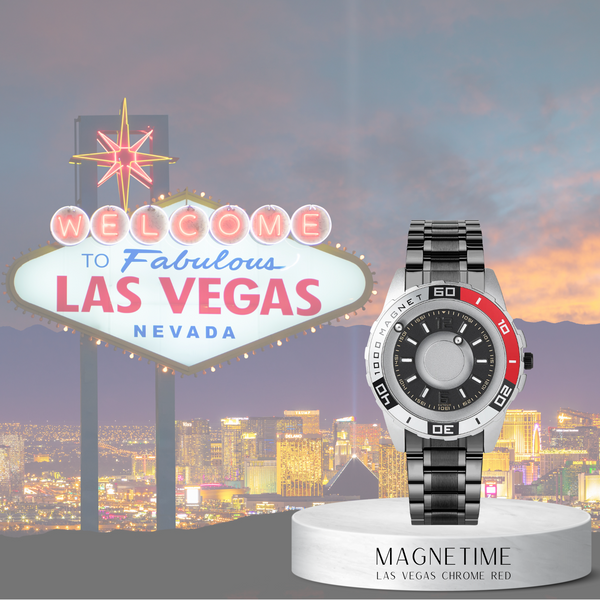 MAGNETIME - Las Vegas Chrome Red Férfi 40mm